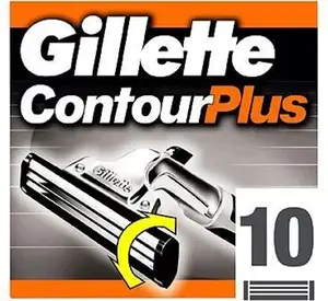 Gillette Contour Plus Mens Razor Blades 10 Razor Blades Refills