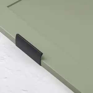 100mm Matt Black Profile Edge Cabinet Pull Cupboard Door Drawer Wardrobe Furniture