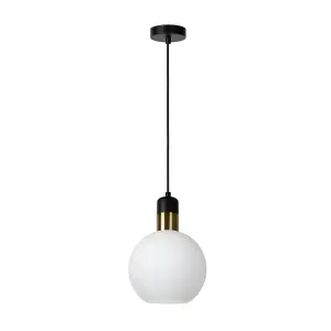 Lucide Julius Vintage Pendant Light 20cm - 1xE27 - Opal