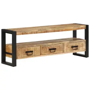 Berkfield TV Cabinet 120x30x45 cm Solid Wood Mango