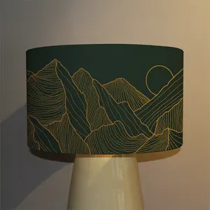 Golden mountain line art (Ceiling & Lamp Shade) / 25cm x 22cm / Lamp Shade