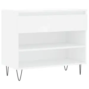 Berkfield Shoe Cabinet White 70x36x60 cm Engineered Wood