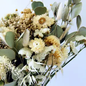 Fantasia Dried Flower Bouquet - Neutral Tones - 50cm in Height - For Home Décor - Flower Arranging