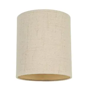 Contemporary and Sleek Taupe Linen Fabric 6 Cylindrical Lamp Shade 60w Maximum