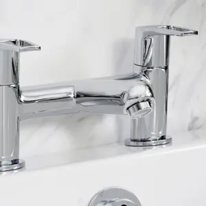 Bristan Mercury Chrome effect Rim-mounted Manual Double Bath Filler Tap