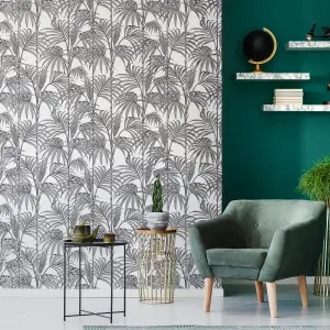 Julien MacDonald Honolulu Silver Tropical Wallpaper