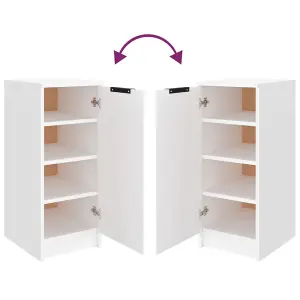 Berkfield Shoe Cabinet White 30x35x70 cm Engineered Wood