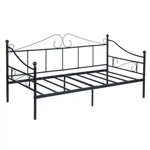 Roanne Single (90 X 190cm) Iron Daybed Black