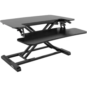 Adjustable 71cm Sit and Stand Desk Riser - Ergonomic Monitor Stand for Home Office