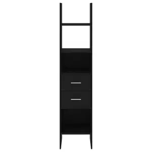 Berkfield Book Cabinet Black 40x35x180 cm Engineered Wood