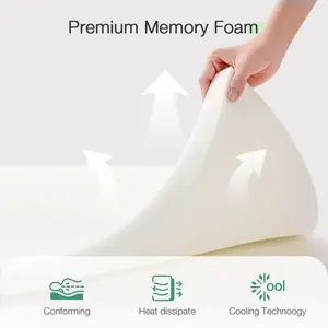 23cm Cooling Memory Foam Pocket Sprung Mattress Kingsize (5')