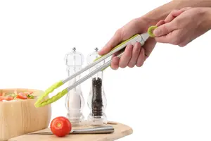 Maison by Premier Zing Lime Green Silicone And Stainless Steel Tongs