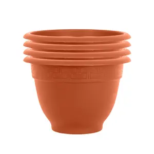 Wham Bell Pot 4x44cm Round Recycled Plastic Planter Terracotta