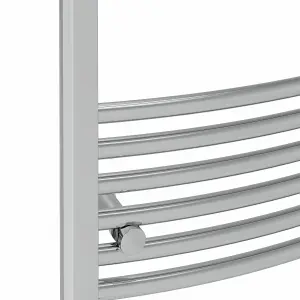 Right Radiators 1000x500 mm Curved Heated Towel Rail Radiator Bathroom Ladder Warmer Chrome