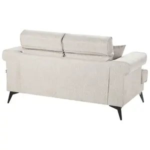 2 Seater Fabric Sofa Taupe SKIVE