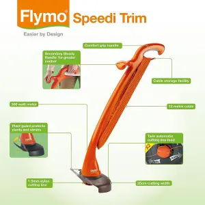 Flymo Speedi-Trim Electric Grass Trimmer - 300w