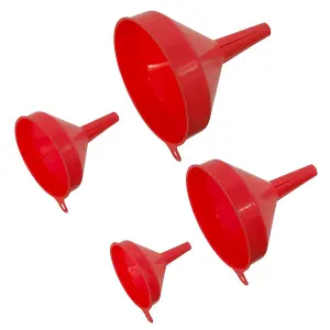 Sealey Funnel Set 4pc Economy Fixed Spout F94