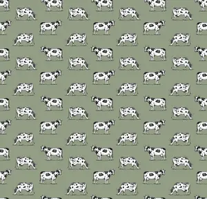 Bobbi Beck eco-friendly green cow wallpaper