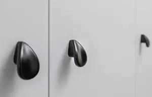 Kitchen Cupboard Cabinet Door Drawer Round Knob Handle Piazza by GTV Black Matt