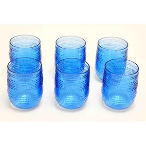 Adalet 426ml Acrylic Drinking Glass Set Blue