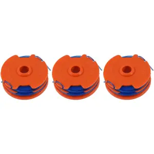 3 x Spool & Line For Qualcast Strimmers 1.5 mm x 2 mm x 5 metre by Ufixt