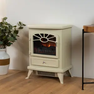 Focal Point ES 2000 1.8kW Matt Cream Electric Stove (H)540mm (W)430mm