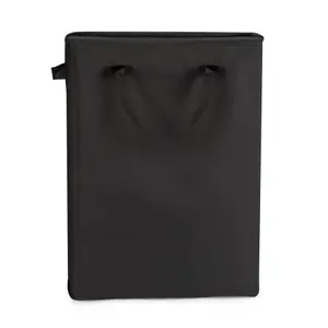 45L Slim Laundry Basket with Handles Black