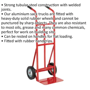 150kg Heavy-Duty Sack Truck with Solid Rubber Tyres and Ergonomic Handgrips