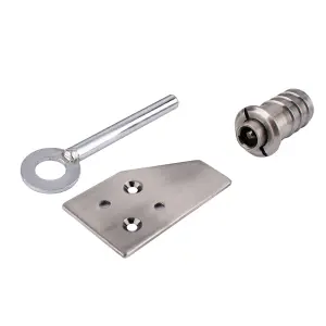 Sash Heritage Flush Lock Sash Stop with Key - Antique Nickel