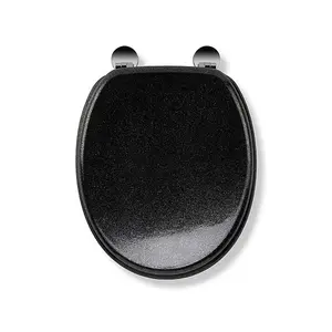 Croydex Black Quartz  Flexi-Fix™ Toilet Seat