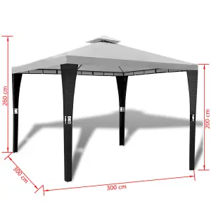 Berkfield Gazebo with Roof 3x3 m Cream White