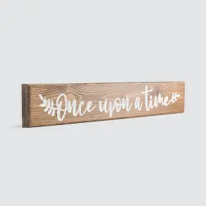 Peak Heritage Engraved Wooden Wedding Sign 60cm - Once Upon A Time