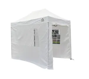 All Seasons Gazebos 3x2 Full Waterproof Pop Up Gazebo with 4 Lightweight Side Panels and Accessories White