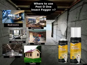 Insect Fogger for Fleas Bed Bug, Flies, Moths Bomb Fogger kill all One shot insects killer Fogger Insecto Pro Formula 150ml