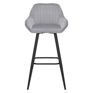 Hennen 76cm Bar Stool Black / Grey