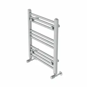 Rinse Modern Bathroom Heated Towel Rail Ladder Radiator 600x500mm Straight for Bathroom Kitchen Chrome