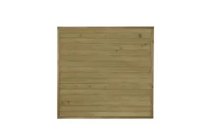 6ft (1.83m x 1.83m) Pressure Treated Horizontal Tongue and Groove Fence Panel - Pack of 3