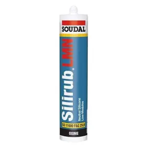 Soudal Silirub LMN Neutral Silicone - 300ml - Black (Pack of 3)