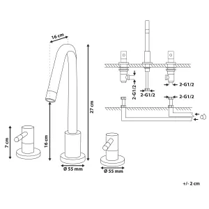 Beliani Modern Sink Faucet SIPI Black