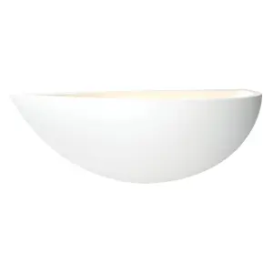 Luminosa Mini Crescent 1 Light Indoor Wall Light White Plaster, E27