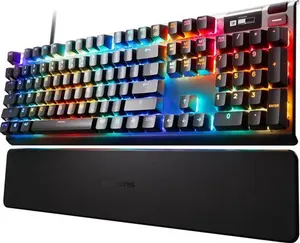 Steelseries Apex Pro - Hypermagnetic Gaming Keyboard - World's Fastest Keyboard - Adjustable Actuation - OLED Screen - RGB - USB Passthrough -