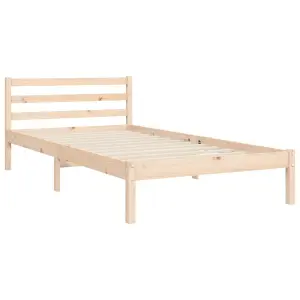 Berkfield Bed Frame with Headboard 90x200 cm Solid Wood