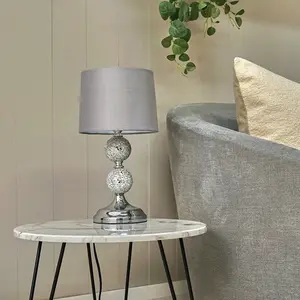 Korbin Metal Table Lamp Grey / LED Bulb