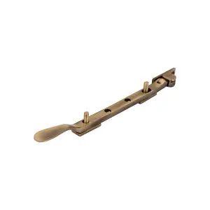 Dart Light Victorian Spoon Brass Window Stay 8" (200mm) - Antique Brass