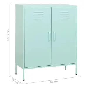 Berkfield Storage Cabinet Mint 80x35x101.5 cm Steel