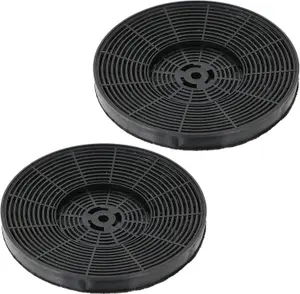 SPARES2GO Carbon Charcoal Filter compatible with CDA CCA52WH CHA15 Cooker Hood 175mm Pack of 2