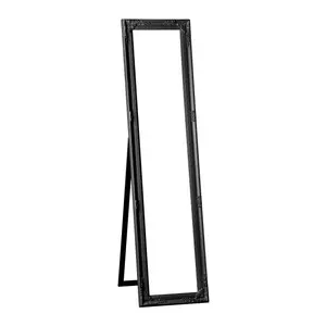 Interiors by Premier Vintage Floor Standing Black Chic Mirror