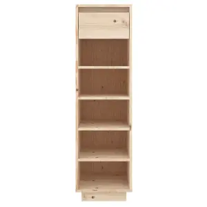 Berkfield Shoe Cabinet 34x30x105 cm Solid Wood Pine