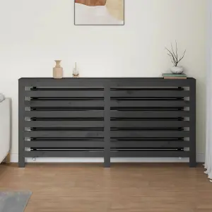 Berkfield Radiator Cover Grey 169x19x84 cm Solid Wood Pine