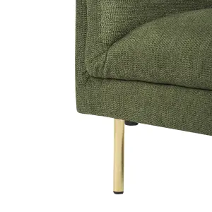 Beliani Retro Armchair MOEN Fabric Green